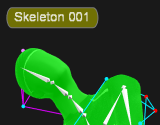 An image of a Motive Skeleton solved with the Height Marker setting enabled. 